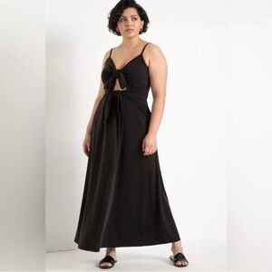 Plus Tie Front Dress